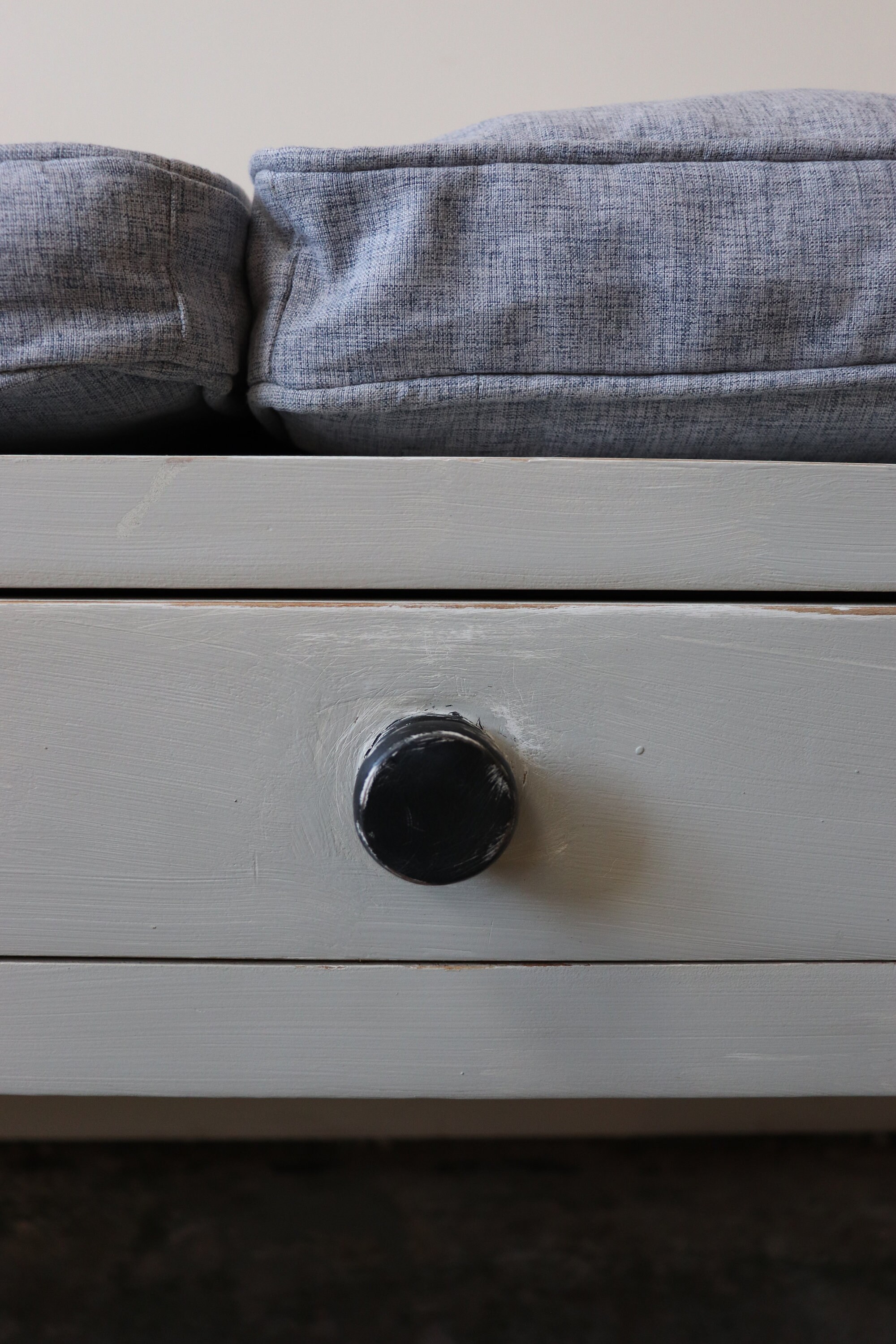 Stunning Painted Vintage Day Bed or Window Seat in Earl Grey Etsy UK