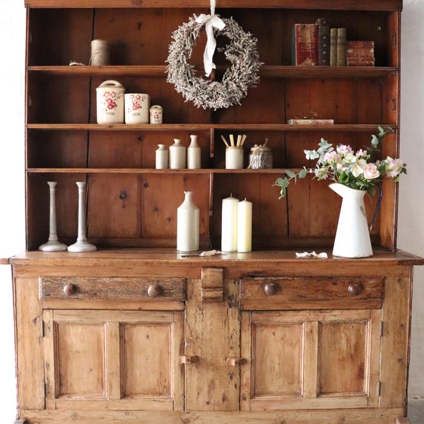 Exceptional 18th Century Irish Country House Kitchen Dresser