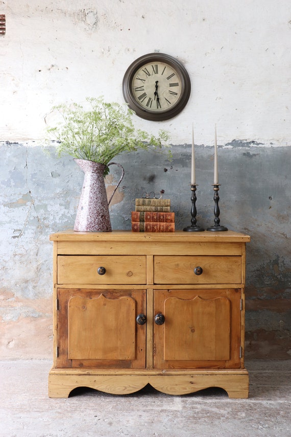 Sale Item Beautiful Victorian Pine Cupboard Or Dresser With Etsy