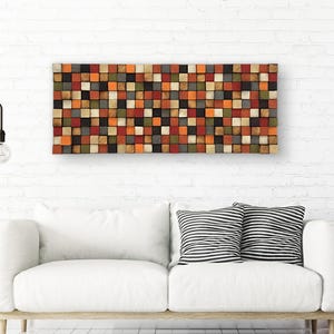 Wood Wall Art - Geometric Wall Decor - Colorful Wall Art
