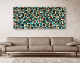 Large Wood Wall Art - Wood Sound Diffusser - Reclaimed Wood Art