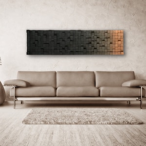 Wood Wall Art - Ombre Wall Decor - Texture Wall Art - Sound Diffuser