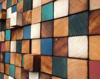 Wood Wall Art - Reclaimed Wood Wall Sculpture