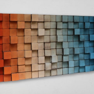 Handmade Wall Art - Wood Wall Art - Modern Wall Decor - Living Room Decor - Wood Wall Sculpture