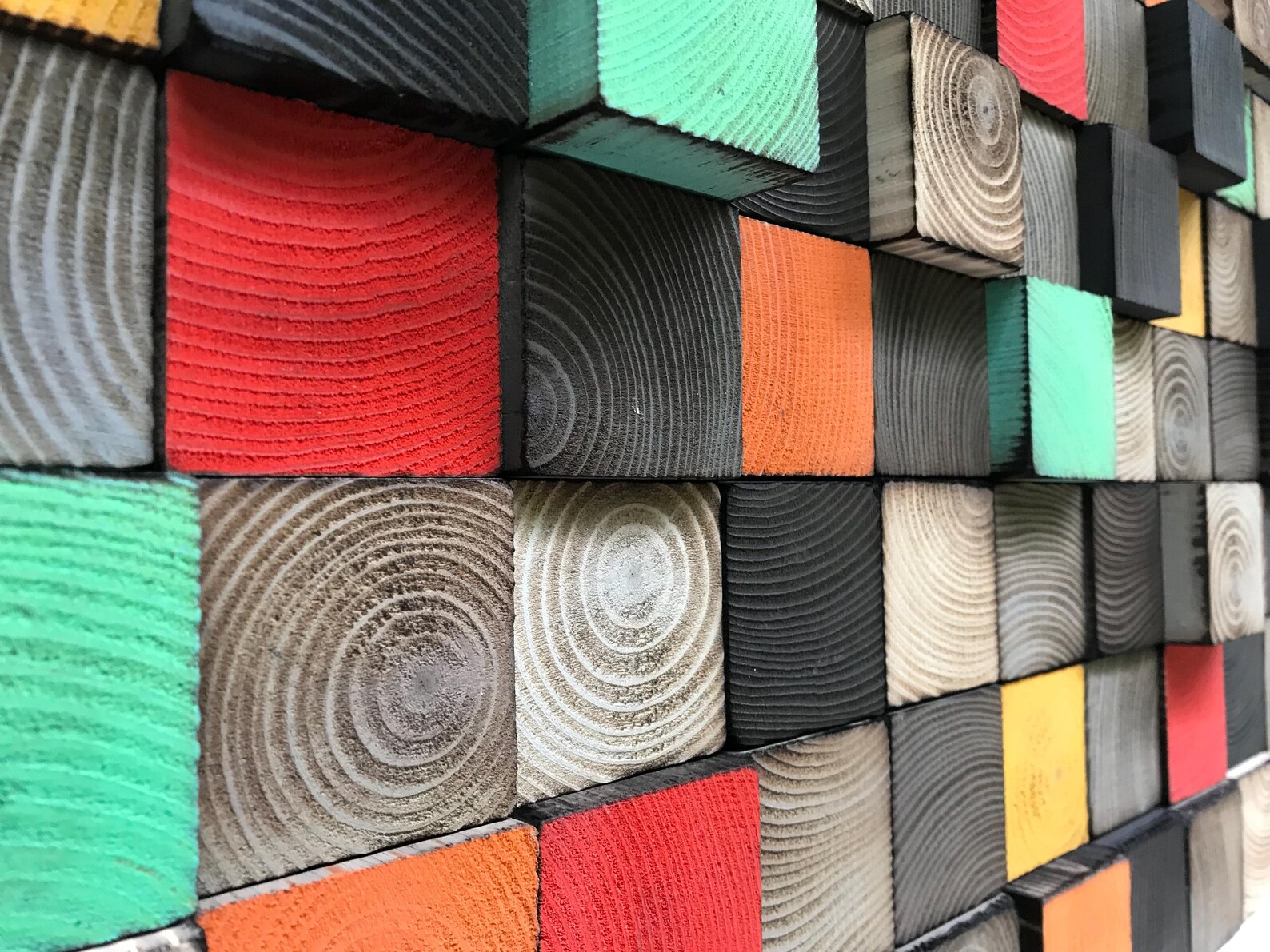 Reclaimed Wood Wall Art – Colorful Mosaic Sound Diffuser - Etsy