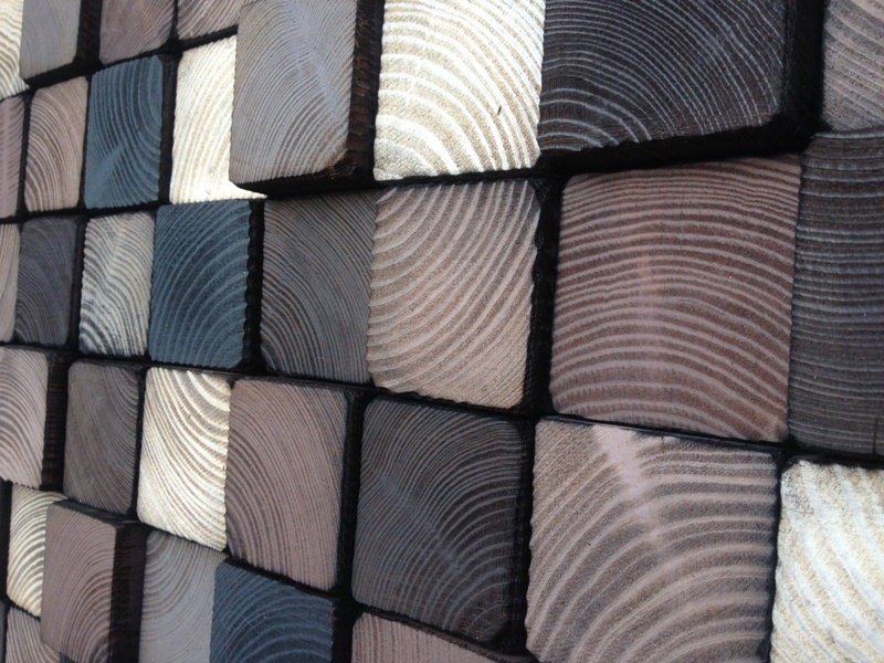 Tête De Lit Pour Grand - Tête En Bois Récupération Oeuvre D'art Murale