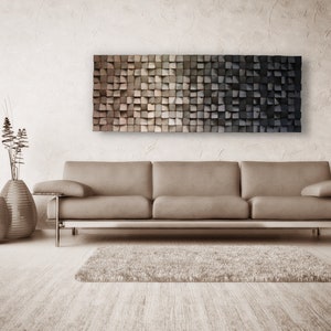 Wall Art - Wood Mosaic - Reclaimed Wood Wall Art - Sound Diffuser