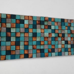 Wood Wall Art - Geometric Wall Art - Bedroom Decor - Living Room Wall Art - Wood Wall Sculture - Mosaic