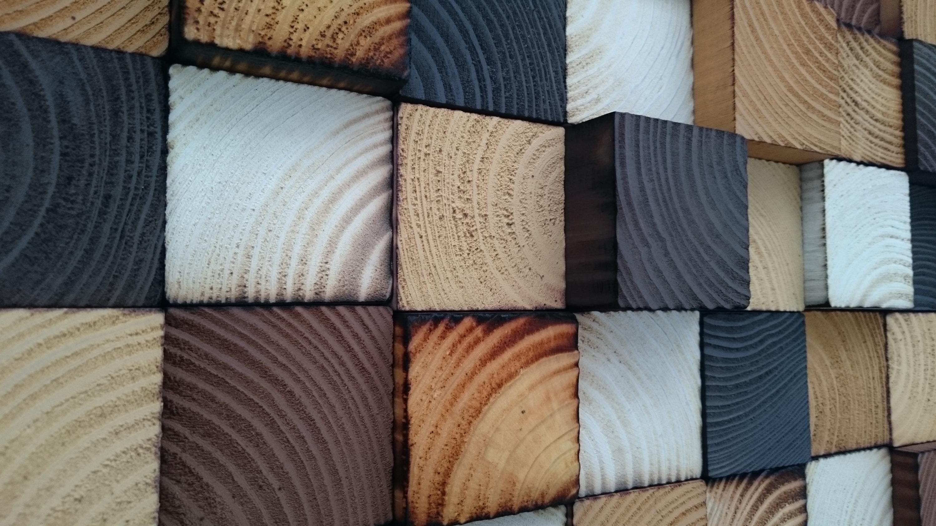 Reclaimed Wood Wall Art - Handmade Geometric Wood Sculpture - Etsy