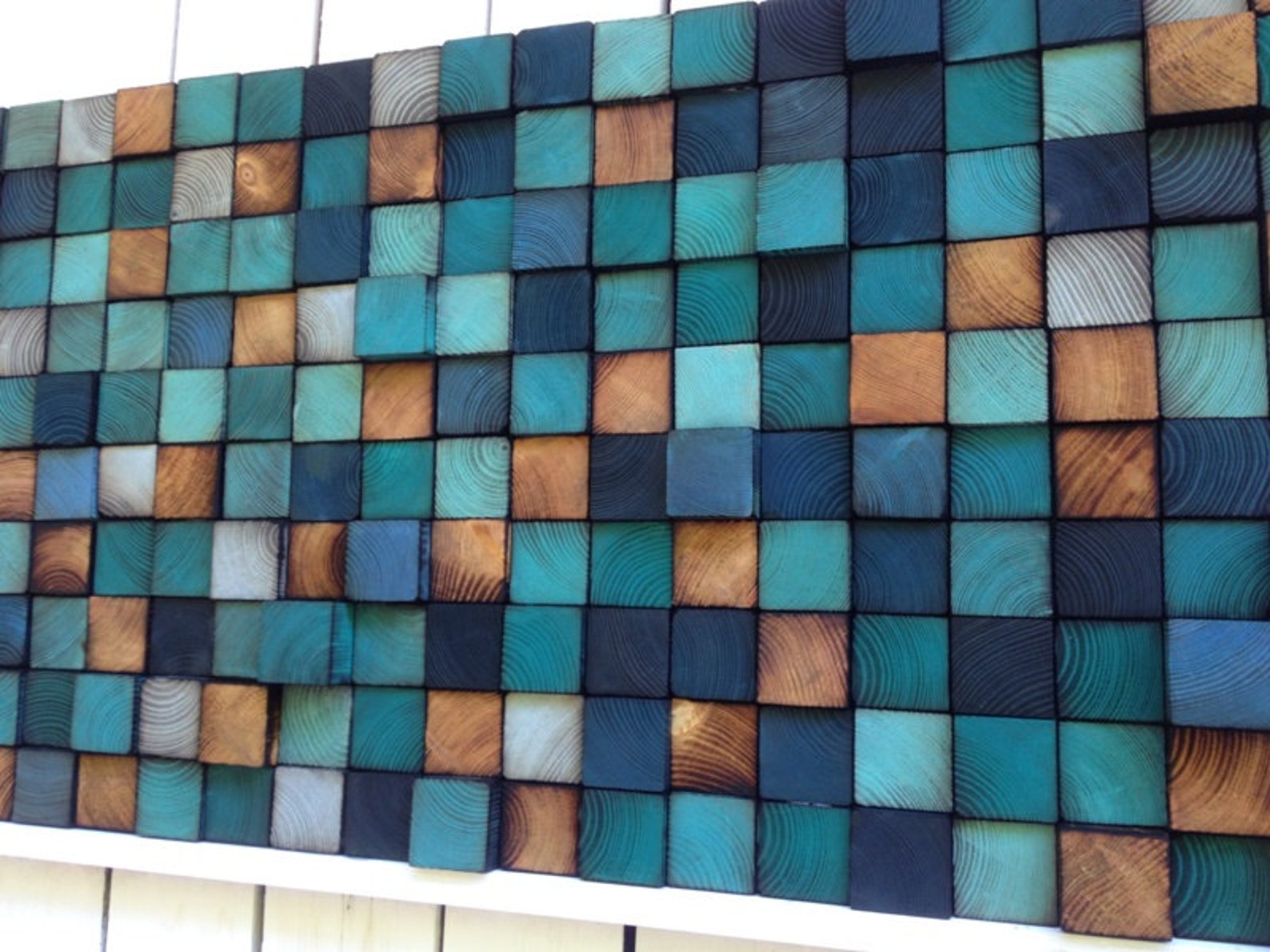 Abstract Acrylic Painting on Wood Reclaimed Wood Art Etsy