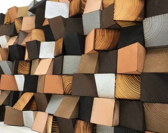Wood Wall Art Wood Sound Diffuser Reclaimed Wood Art - Etsy
