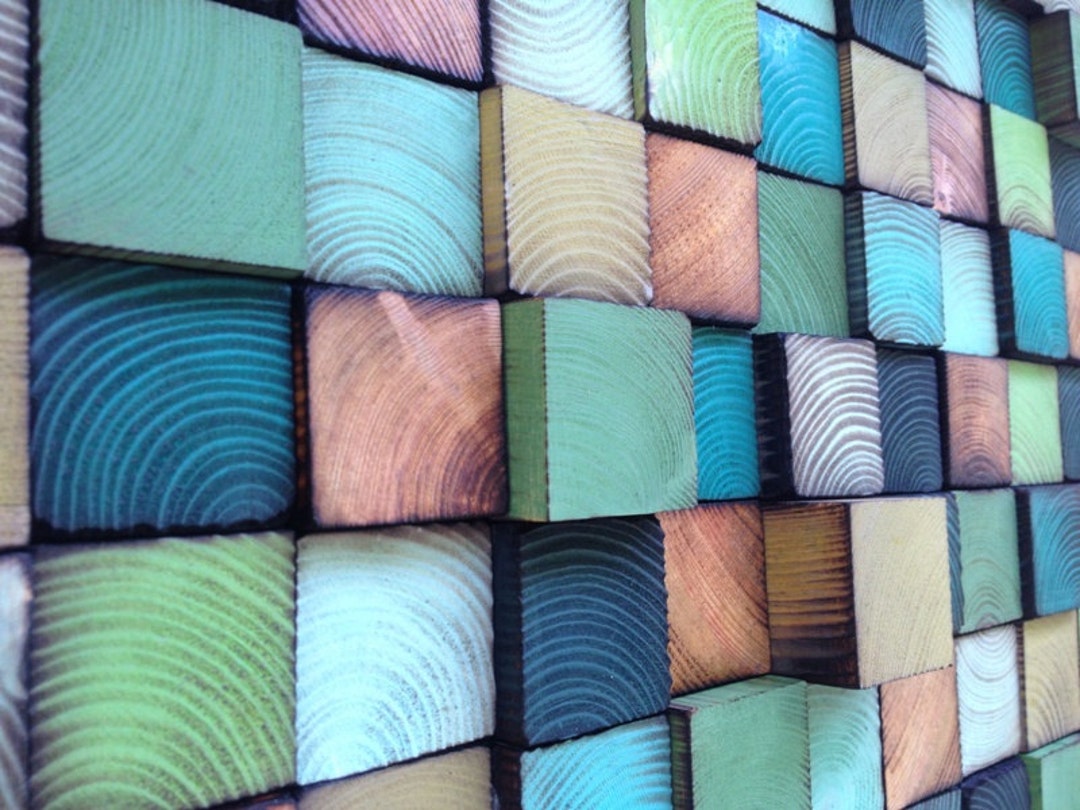 Reclaimed Wood Wall Sculpture Wood Wall Art Green Wood Wall Decor Etsy