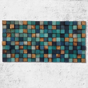 Abstract Acrylic Painting on Wood - Reclaimed Wood Art