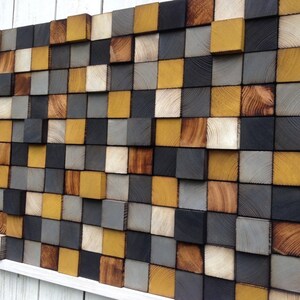Houten muurkunst - wandsculptuur van teruggewonnen hout