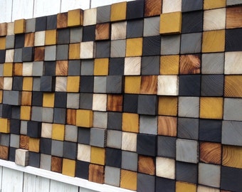 Wood Wall Art - Reclaimed Wood Wall Sculpture