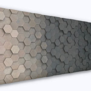 Ombre Wood Wall Art - Hexagon Art - Wood Wall Decor