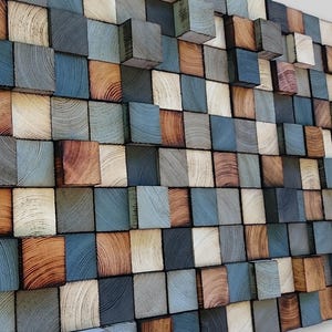 Wall Art - Mosaic - Wood Decor - Wood Sound Diffuser