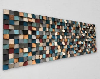 Arte murale in legno di recupero – Diffusore sonoro geometrico moderno