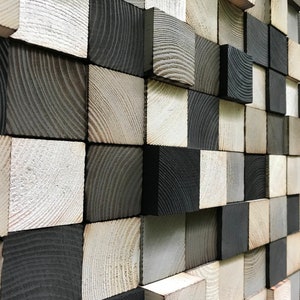 Wall Art - Large Wood Wall Art - Wood Sound Diffuser - Geometric Wall Art