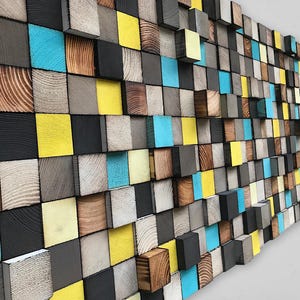 Geometric Wall Art - Wood Wall Decor - Reclaimed Wood Mosaic