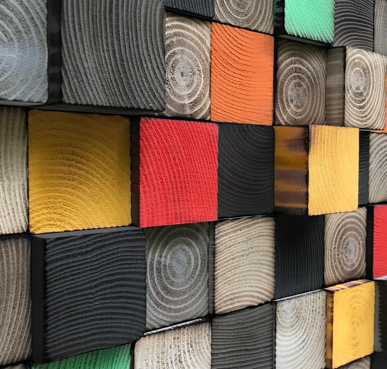 Reclaimed Wood Wall Art – Colorful Mosaic Sound Diffuser - Etsy