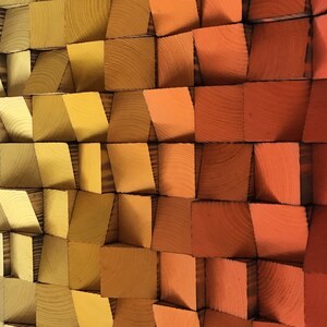Wall Sculture - Wood Wall Art - Acoustic Panel - Etsy