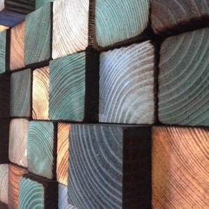 Wood Wall Mosaic - Wood Art Sculpture - Wall Art