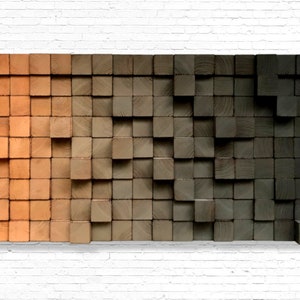 Wooden Wall Art - Wood Sculpture - Gradient Wall Art