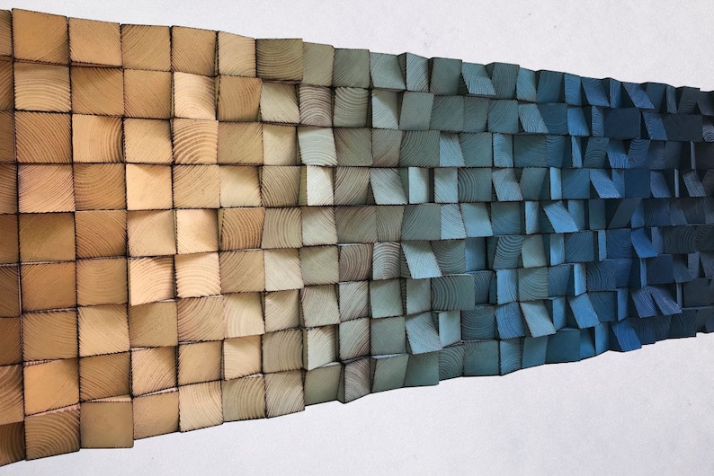 Wood Wall Art Wood Sound Diffuser Reclaimed Wood Art Etsy