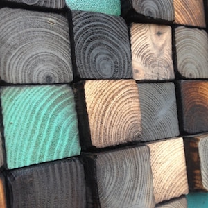 Arte mural de madera - Escultura de madera recuperada