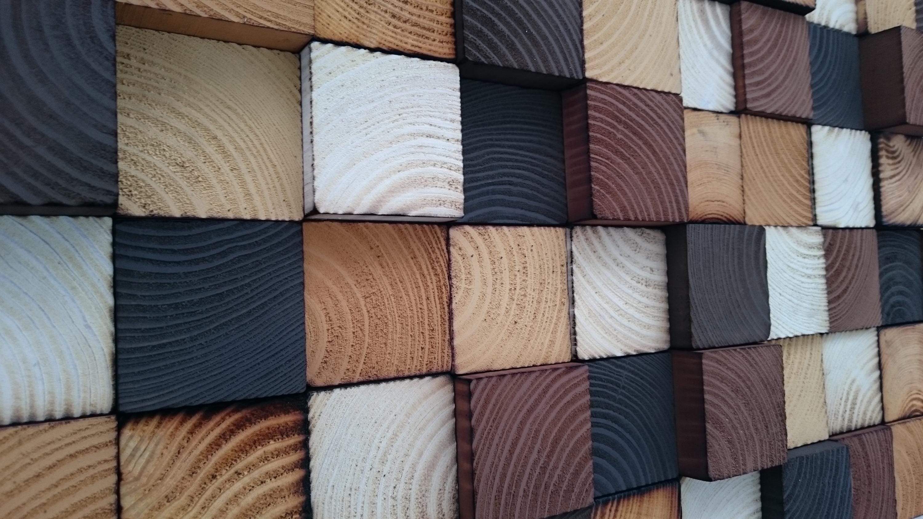 Reclaimed Wood Wall Art - Handmade Geometric Wood Sculpture - Etsy
