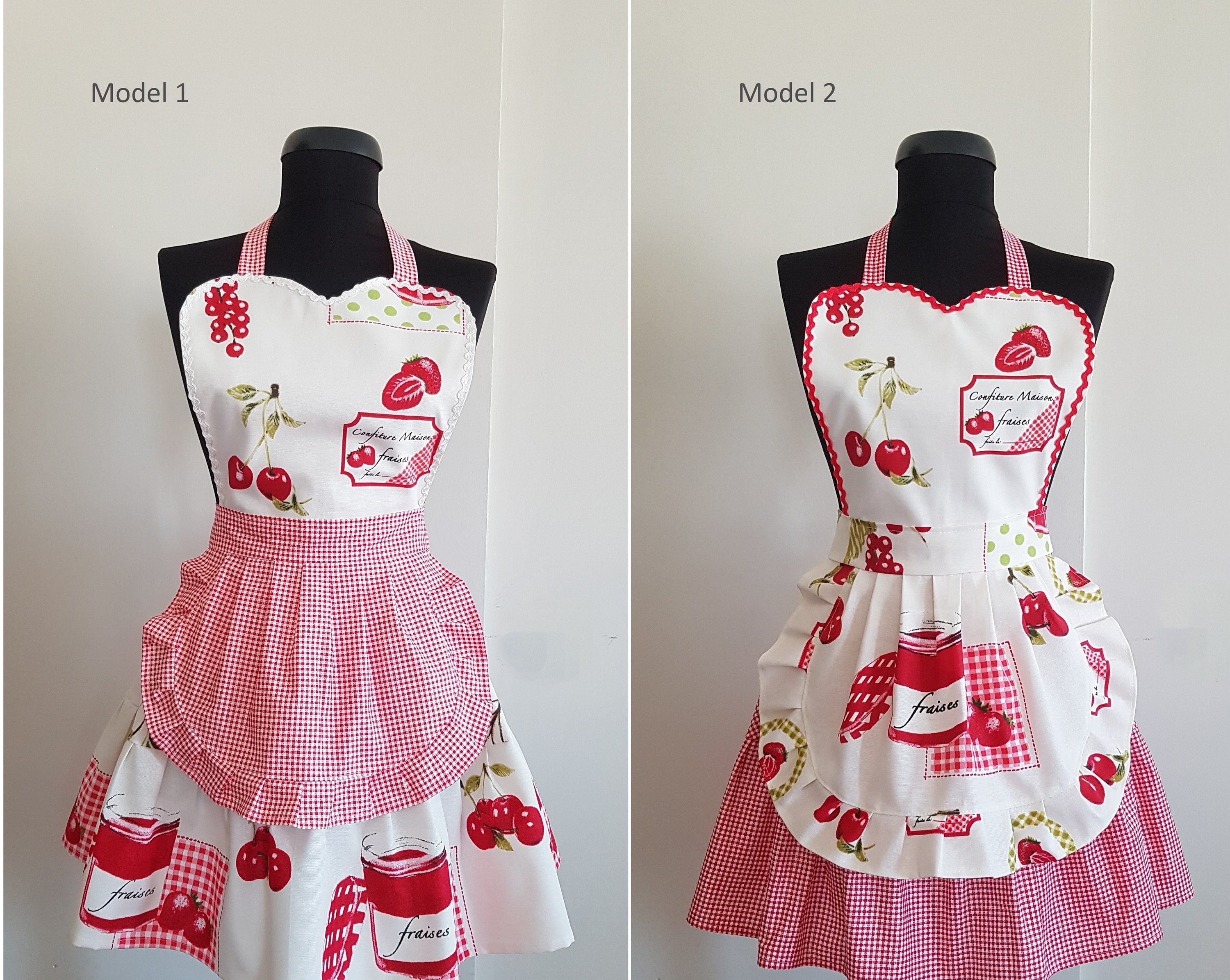 Gingham Cherry Aprons for Women Sweetheart Plaid Retro Apron Strawberry Cute Kitchen Aprons Cherries Womens Cooking Waterproof Apron Etsy Canada