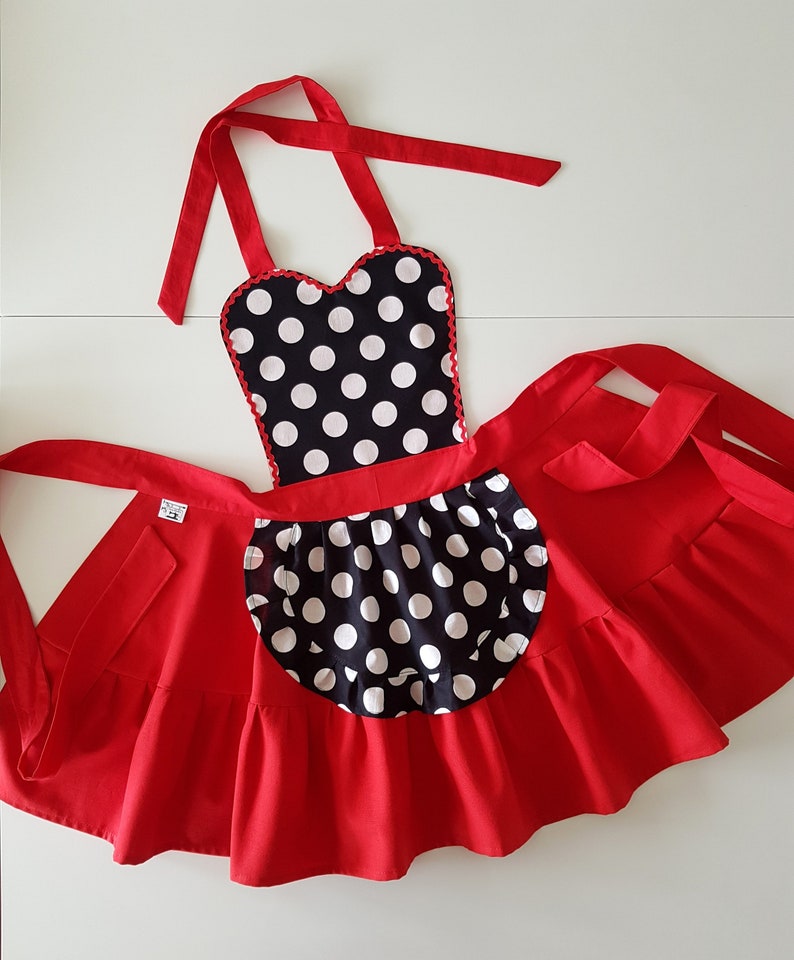 Cute polka dot apron for women Full cooking waterproof apron Etsy