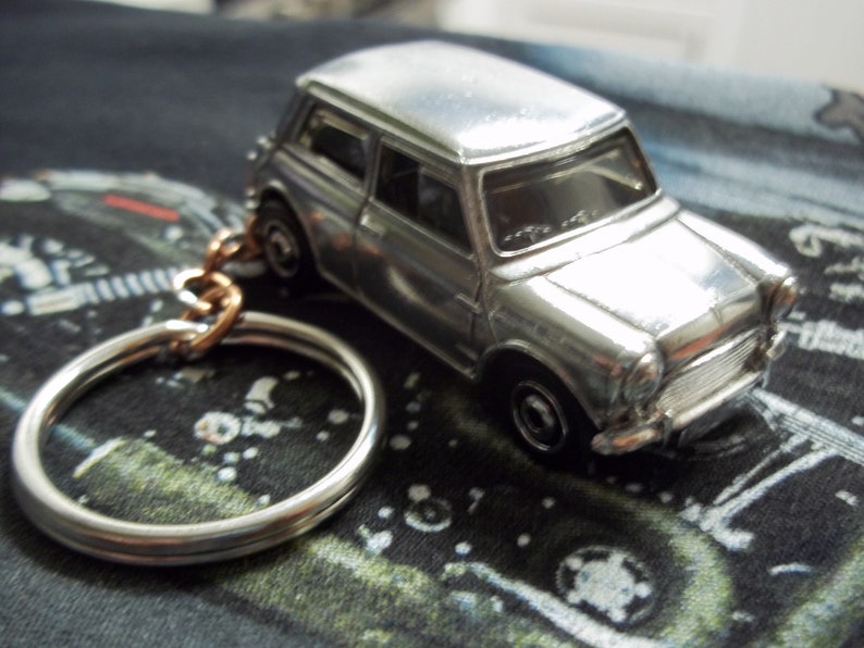 Custom made keychain 1964 austin mini cooper rawrefinished Etsy