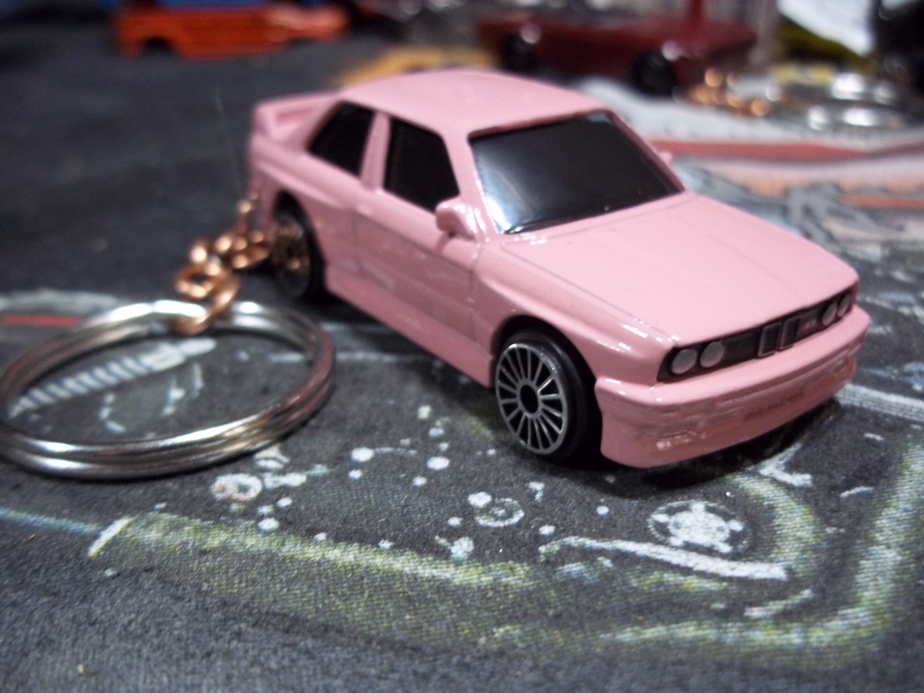 Custom Made Keychain,1988 Bmw M3-e30 Coupe,gloss Pale Pink W