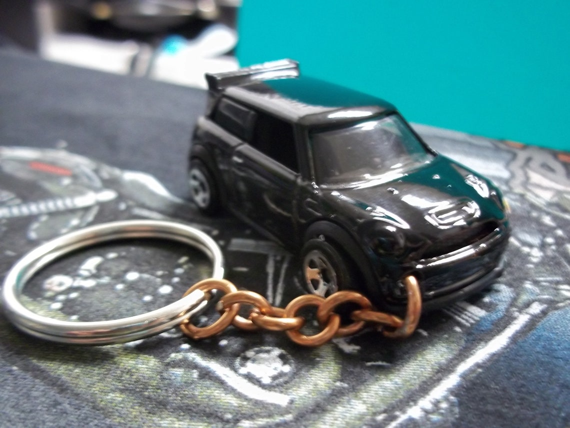 Custom Made Keychain 2010 Mini Coopers Coupegloss Black Etsy