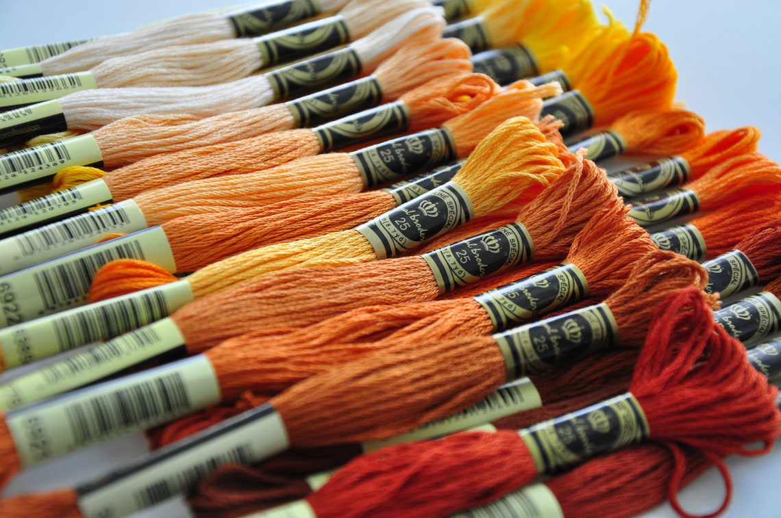 Yellow Series Embroidery Thread Skeins 8m Gold Embroidery Etsy