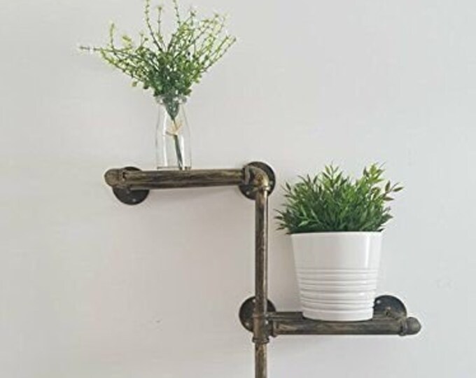 Industrial Steel Pipe Shelf 3 Tier Pipework Shelving Unit Etsy
