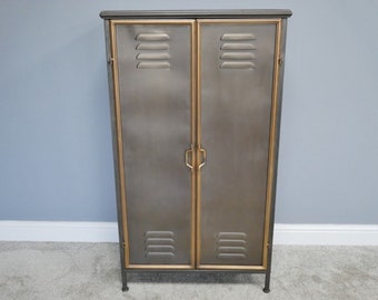 Rustic 5 Shelf Metal Locker Style Industrial Cabinet Dresser Etsy