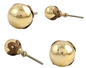 Round Gold Coloured Cupboard Door Handle Cupboard Door Knob, Drawer Pull