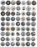 Vintage Ceramic Knobs, Ornamental Door Knobs with Various Black, White & Grey Designs, Kitchen Cabinet Handle, Cupboard or Drawer Pulls