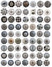 Vintage Ceramic Knobs, Ornamental Door Knobs with Various Black, White & Grey Designs, Kitchen Cabinet Handle, Cupboard or Drawer Pulls 