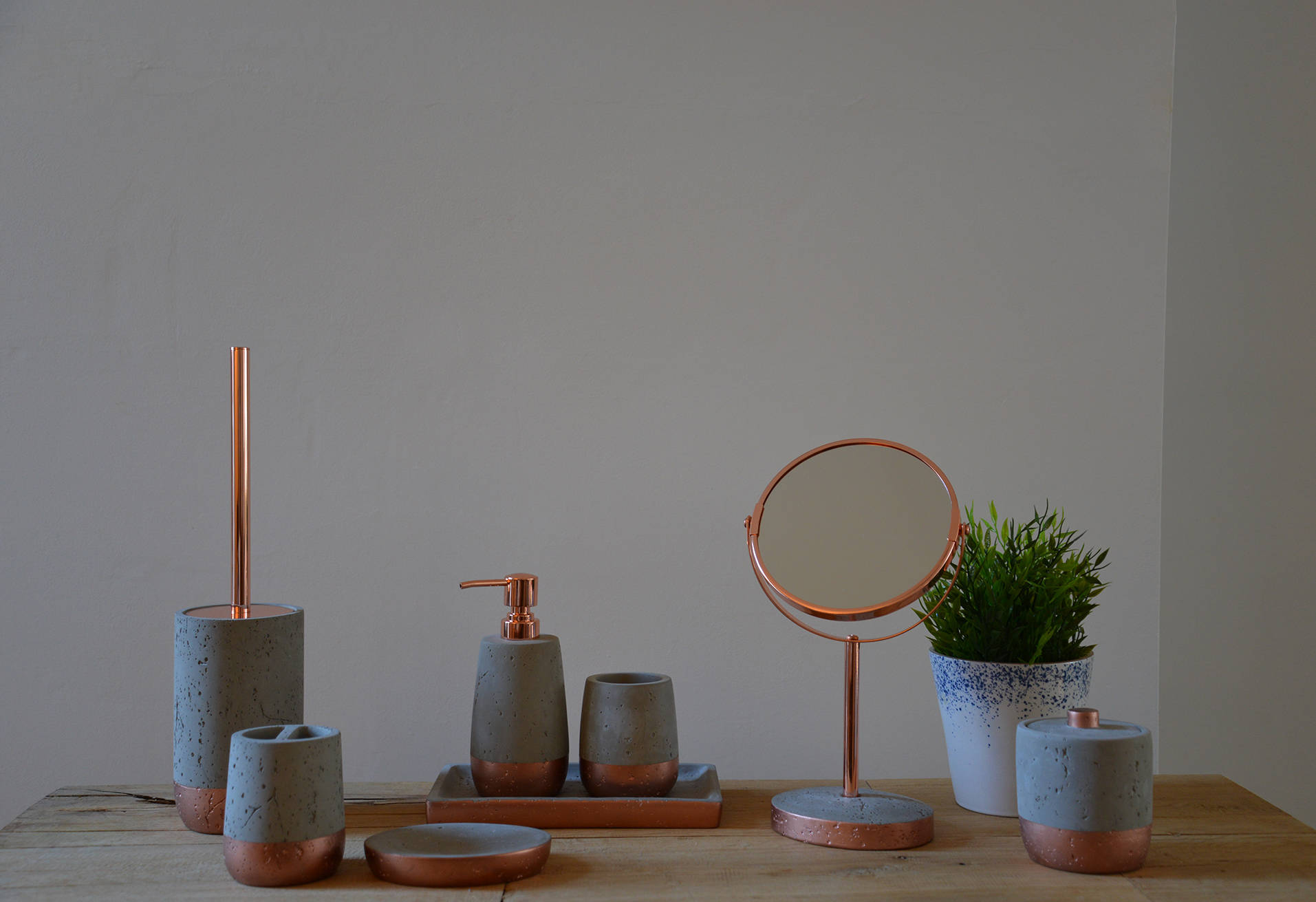 Copper and Concrete Distressed Bathroom Accessories Copper Etsy Canada