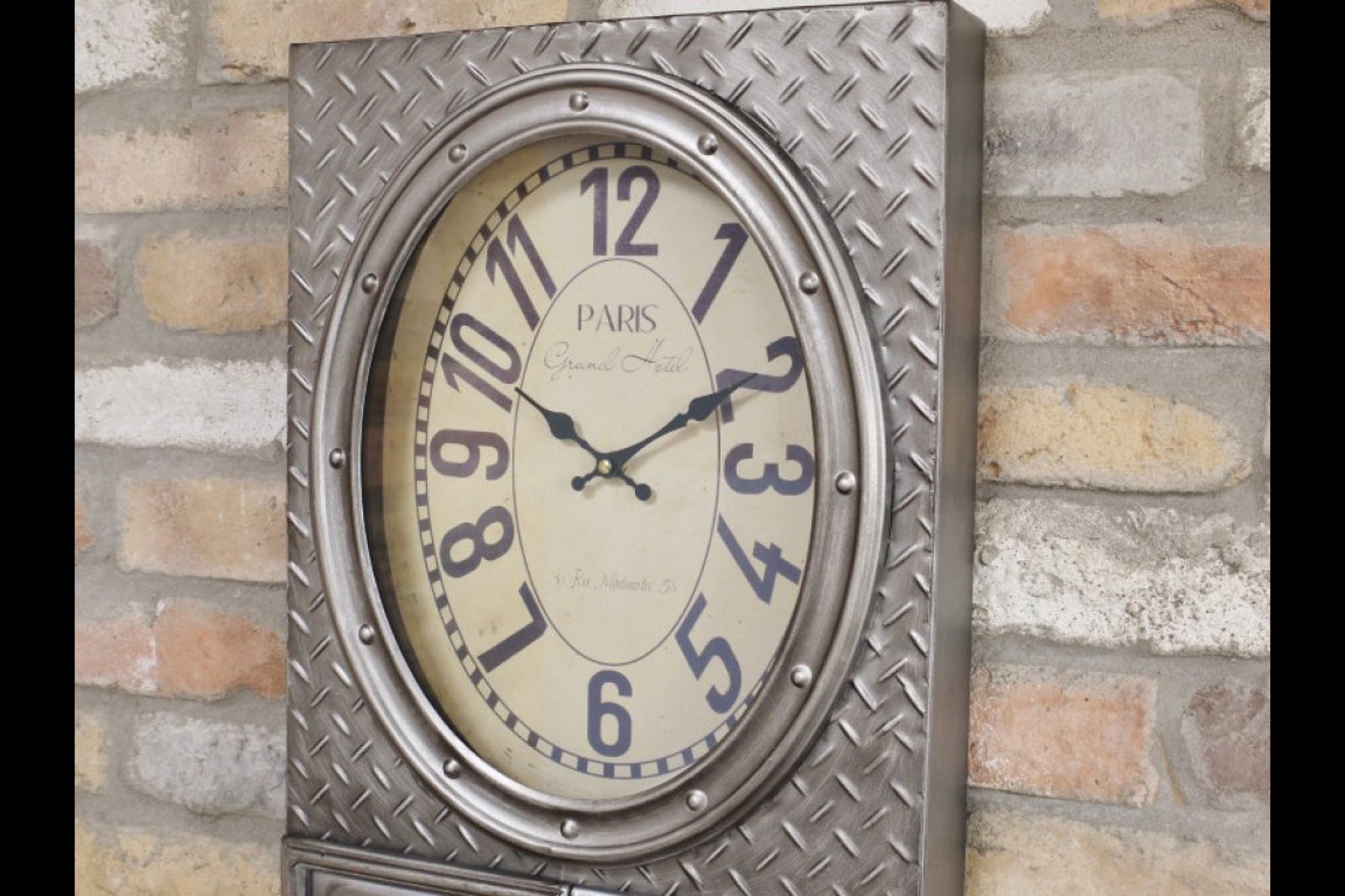 Rectangular Metal Clock with ArabicNumerals Wall Clock With Etsy