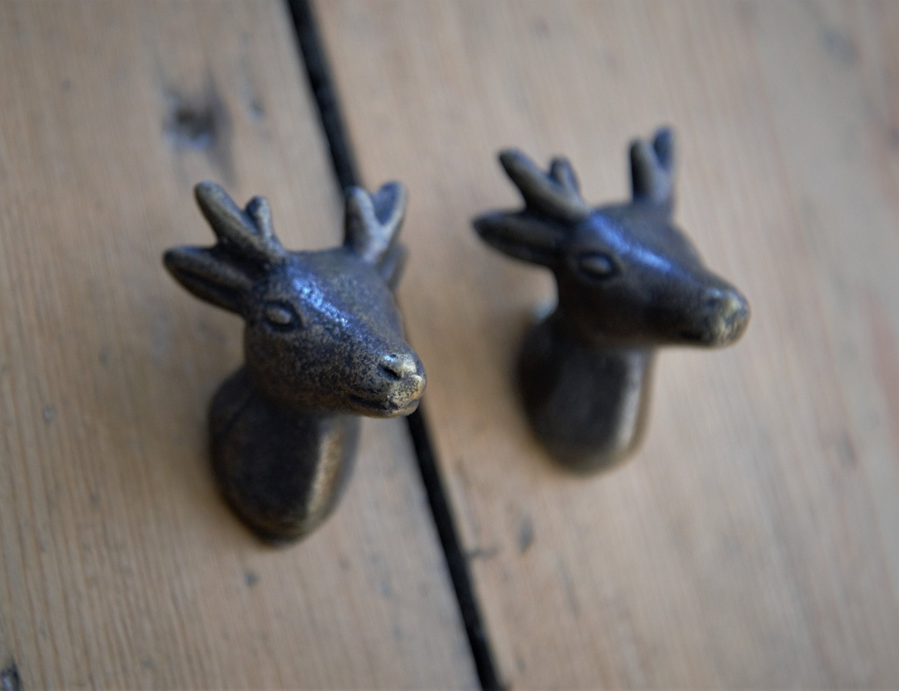 Bügeleisen Hirsch Kopf Schrank Türgriff Antik Bronze Metall | Etsy