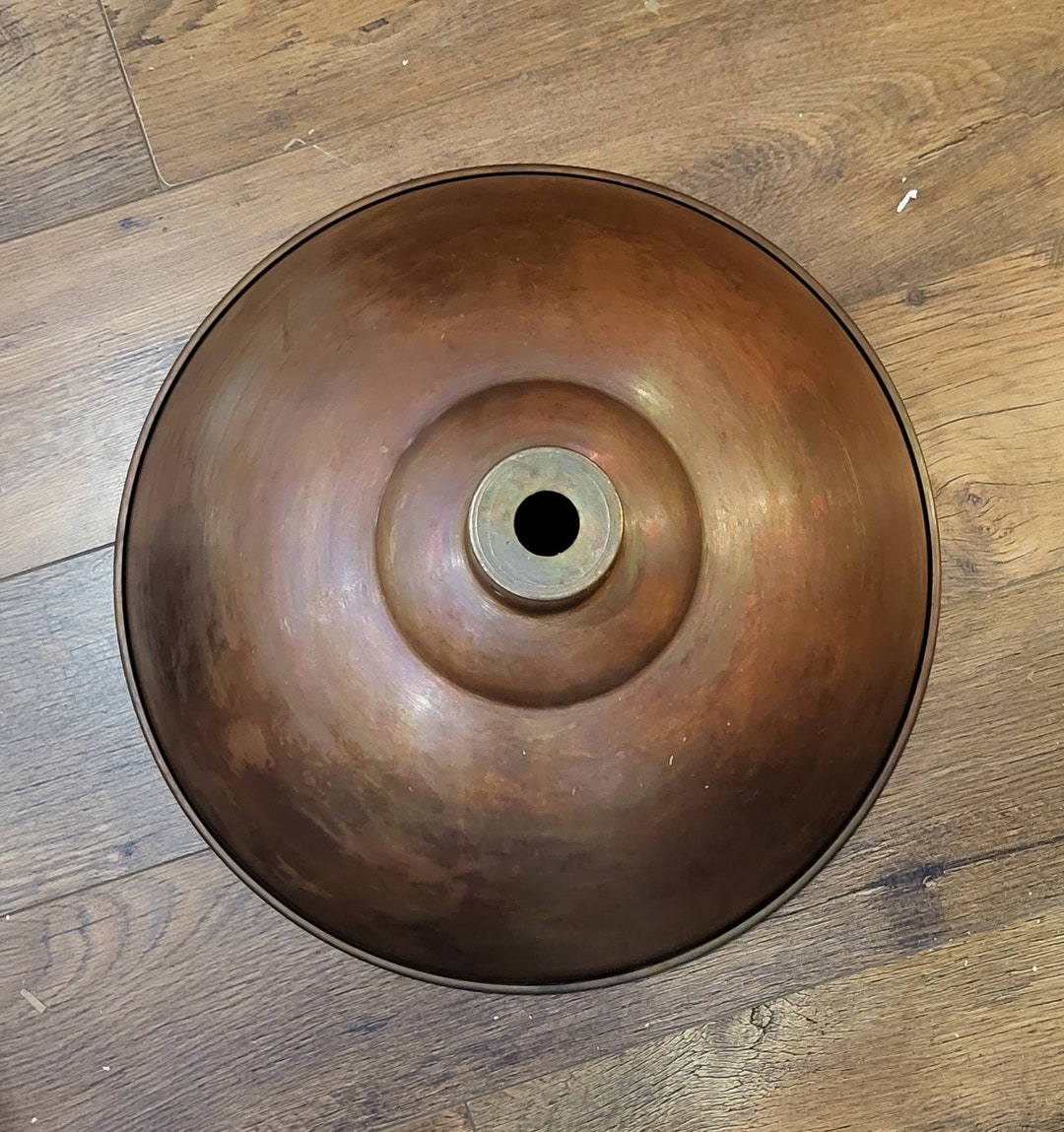 Extra Large Retro Industrial Copper Lampshade Rustic Vintage Style