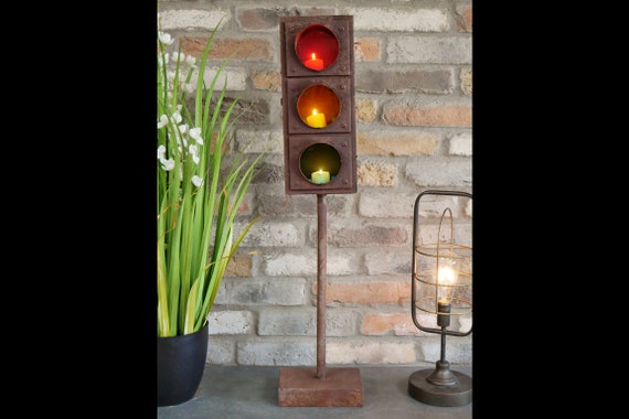 Self standing Traffic Light Candle Holder 3 candle capacity