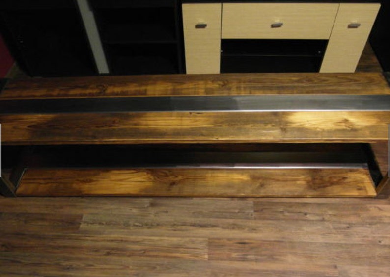 Handmade Reclaimed Wood /& Steel Industrial Bench