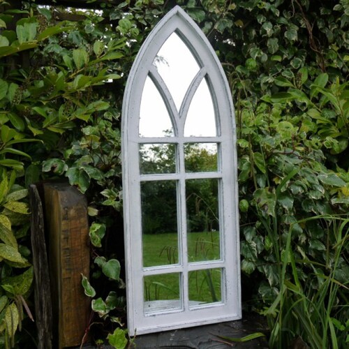 Full Length Vintage Wooden Arch Mirror Wall Mountable Etsy