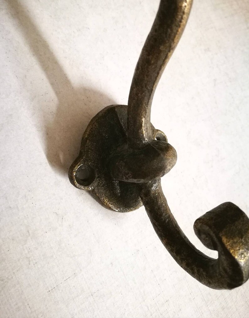 Vintage Style Antique Bronze Metal Coat Hooks With Blue Etsy UK